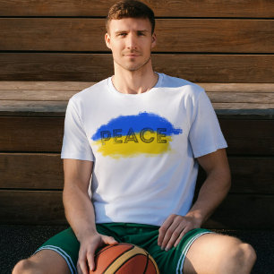 Camiseta La Ucrania azul y amarilla inspiró la paz sin guer