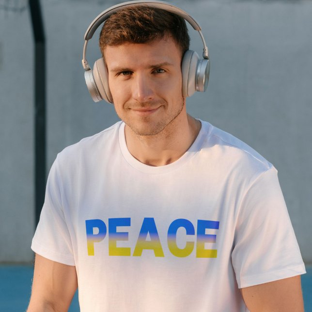 Camiseta La Ucrania azul y amarilla inspiró la paz sin guer (Subido por el creador)