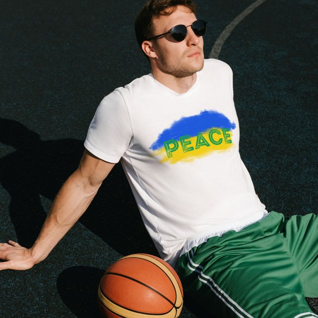 Camiseta La Ucrania azul y amarilla inspiró la paz sin guer (Subido por el creador)