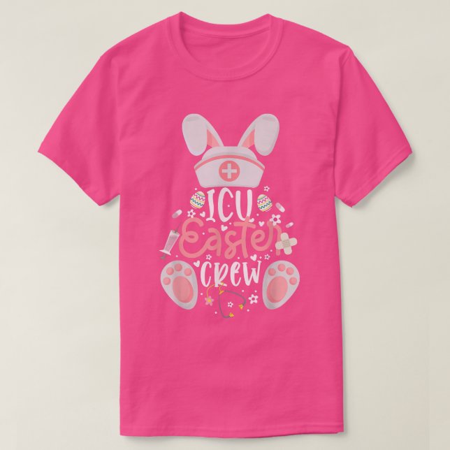 Camiseta La UIT Día de Pascua Enfermera Conejito Orejas Fel (Diseño del anverso)