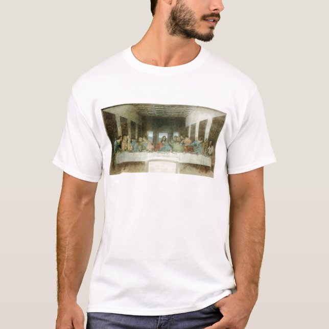 Camiseta La última cena de Leonardo da Vinci C. 1495-1498 (Anverso)