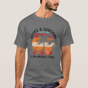 Camiseta La Única BS Que Necesito Son Cervezas Y Sol Retro 