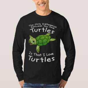 Camiseta la única diferencia entre tú y tortugas turles