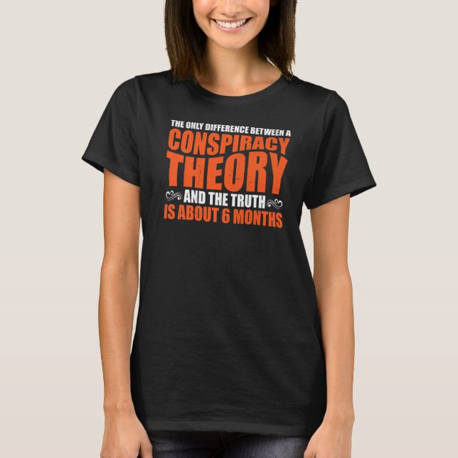 Camiseta La Única Diferencia Entre Una Teoría Conspiratoria (Anverso)