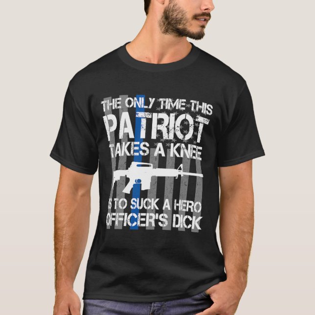 Camiseta La única vez que este patriota se toma una rodilla (Anverso)