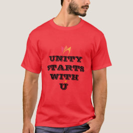 Camiseta LA UNIDAD COMIENZA CONTIGO (icono de fuego de nara