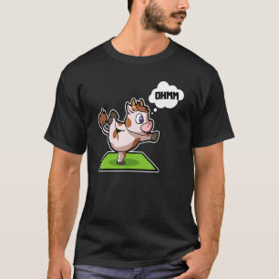 Camiseta La vaca Calf Yoga Posa Gimnasia Deportiva Ohm Hear