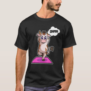 Camiseta La vaca Calf Yoga Posa Gimnasia Deportiva Ohm Hear