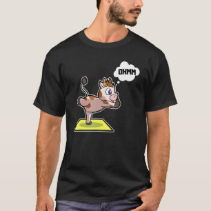 Camiseta La vaca Calf Yoga Posa Gimnasia Deportiva Ohm Hear