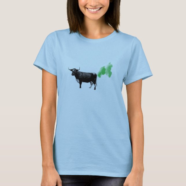 Camiseta La vaca de la curación Farts, calentamiento del (Anverso)