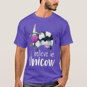 Camiseta La vaca divertida de Unicorn creo en Unicow