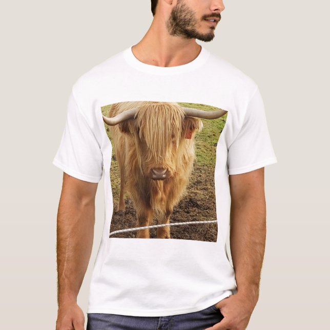 Camiseta La vaca Highland (Anverso)