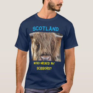 Camiseta La vaca larga y divertida de Escocia