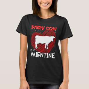 Camiseta La vaca lechera es mi animal del día de San Valent