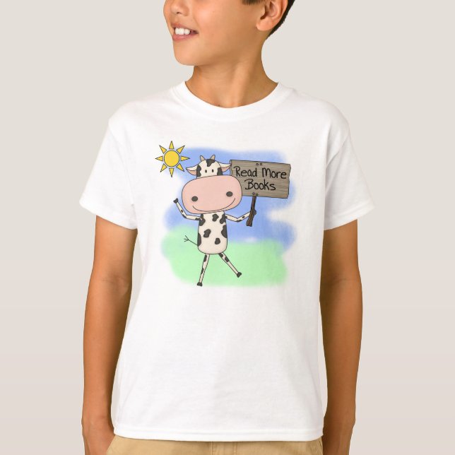 Camiseta La vaca leyó más libros (Anverso)