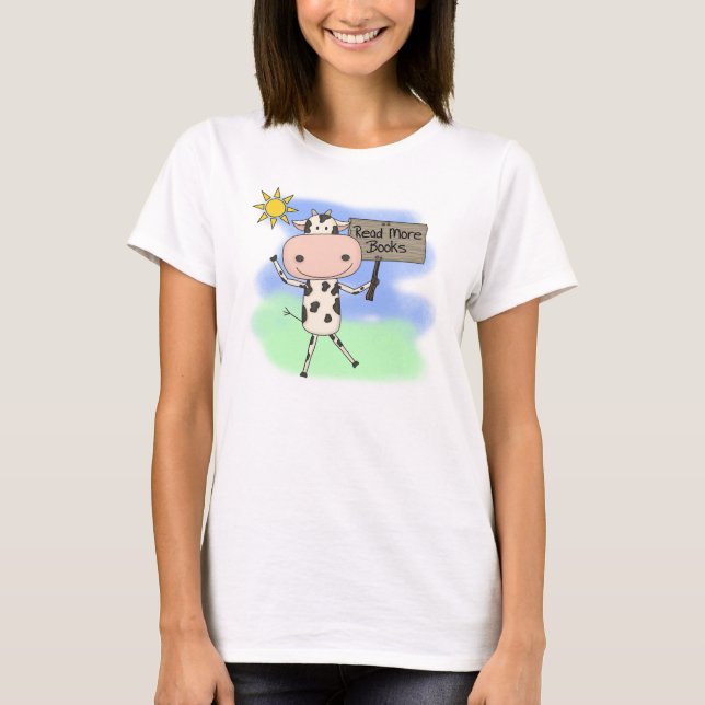 Camiseta La vaca leyó más libros (Anverso)