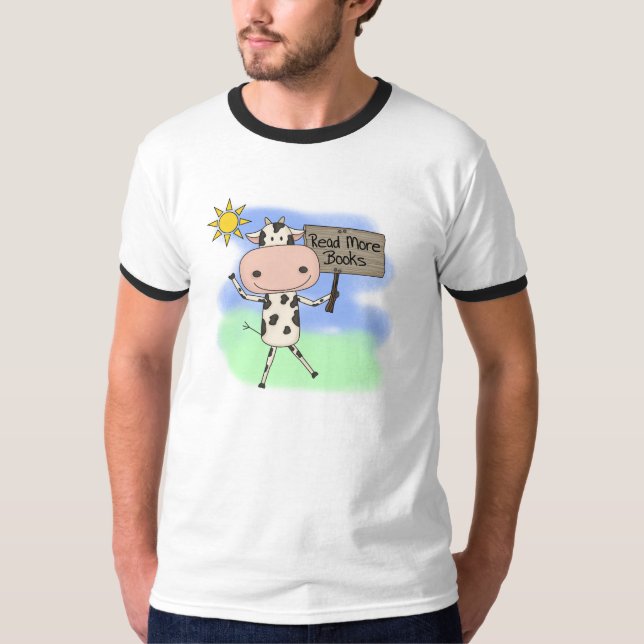Camiseta La vaca leyó más libros (Anverso)