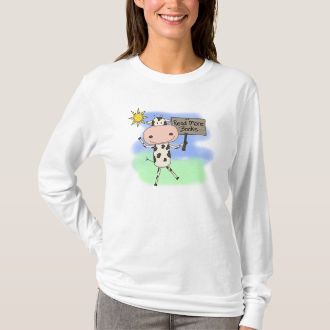 Camiseta La vaca leyó más libros (Anverso)