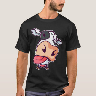Camiseta La vaca muestra la lengua Vacas lindas Ganadero de