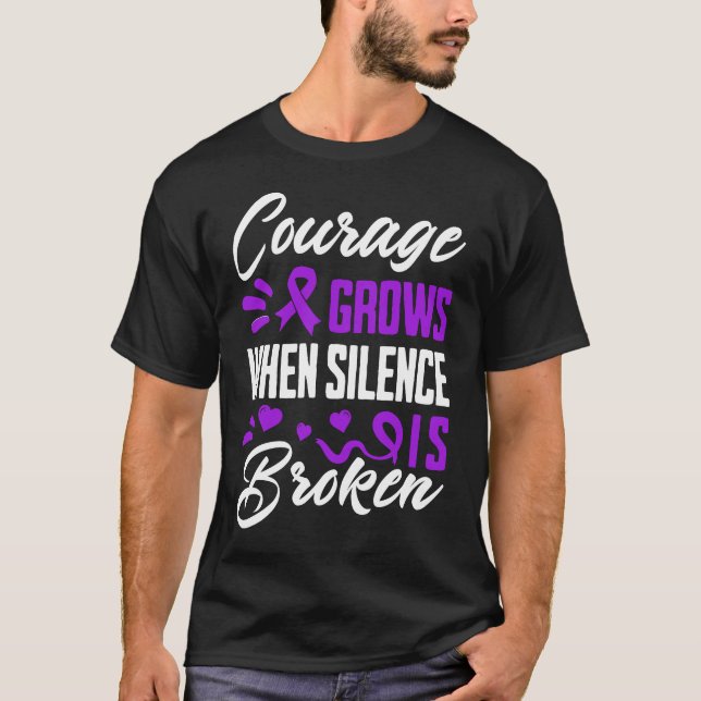 Camiseta La valentía crece cuando se rompe el silencio (Anverso)