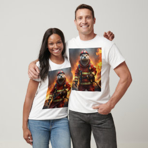 Camiseta **"La valentía deslumbrante: El bombero de los des