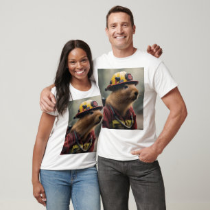 Camiseta "La valentía deslumbrante: El capibara que lucha c