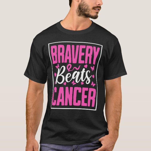 Camiseta La valentía vence al cáncer (Anverso)