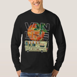 Camiseta La Van Life. Camping y Surf. Mangas largas