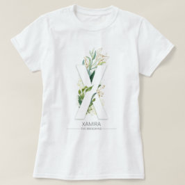 Camiseta La vegetación dorada monograma X deja elegancia