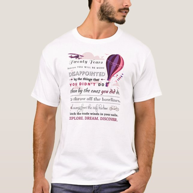 Camiseta La vela, sueño y descubre - viaje (Anverso)