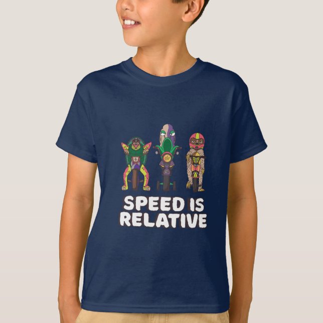 Camiseta La velocidad es relativa, caracol, pereza y tortug (Anverso)