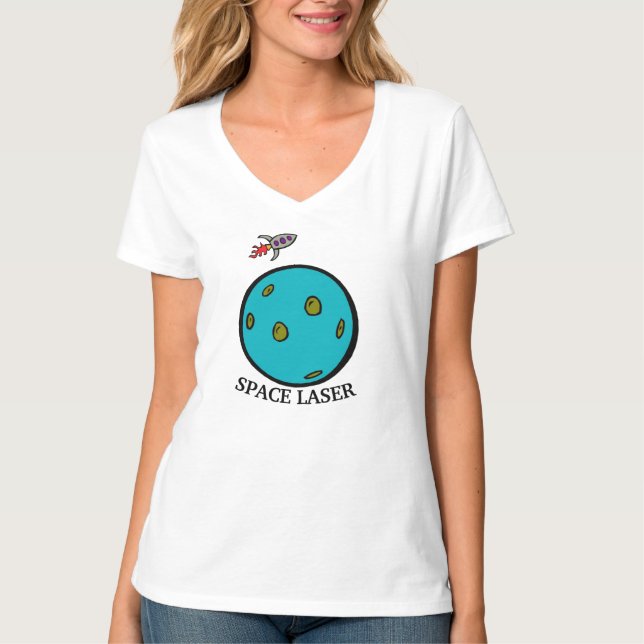 Camiseta La venganza de Hillary, láser espacial, (Anverso)