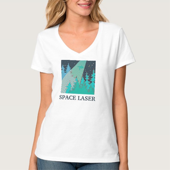 Camiseta La venganza de Hillary, láser espacial, (Anverso)
