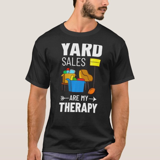 Camiseta La venta de yard cerca de mí Rótulo encuentra artí (Anverso)