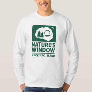 Camiseta La ventana de la naturaleza Escenario al aire li