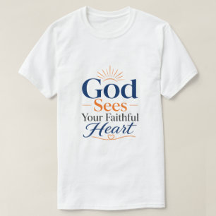 Camiseta La Verdad Bíblica Dios Ve Tu Corazón Fiel