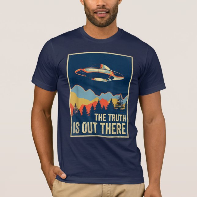 Camiseta La verdad es que ahí fuera TShirt Area 51 OVNI ext (Anverso)