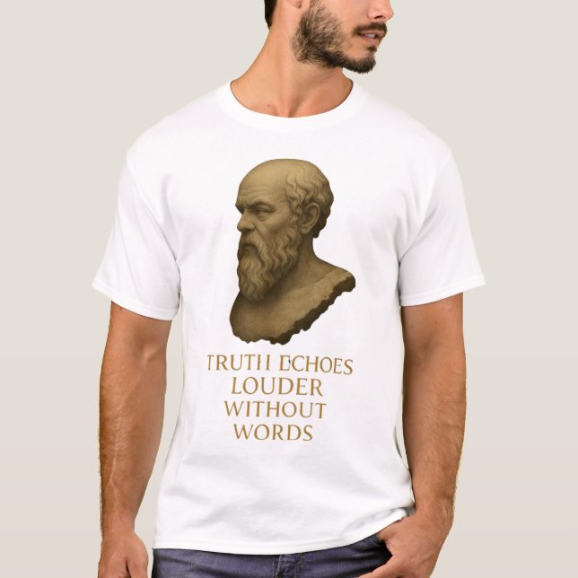 Camiseta LA VERDAD SILENCIOSA – Ecos en Mármol (Anverso)