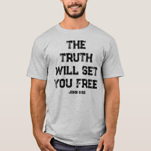 Camiseta La verdad te hará libre el verso de la Biblia