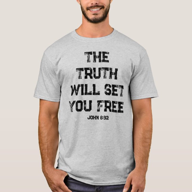 Camiseta La verdad te hará libre el verso de la Biblia (Anverso)