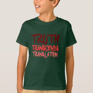 CAMISETA LA VERDAD TRANSCENDE EL RAGLAN ROJO JÓVENES