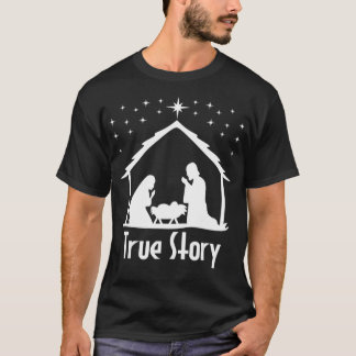 Camiseta La verdadera historia de Jesús Nacimiento Navidade