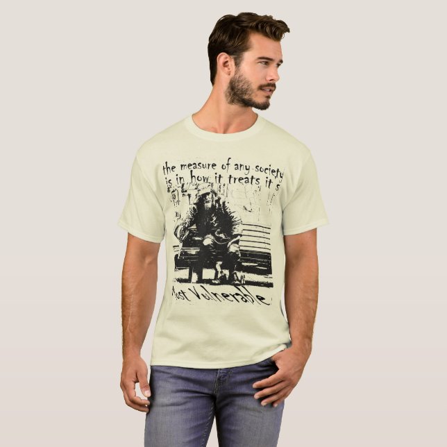 Camiseta La verdadera medida de cualquier sociedad (Anverso completo)