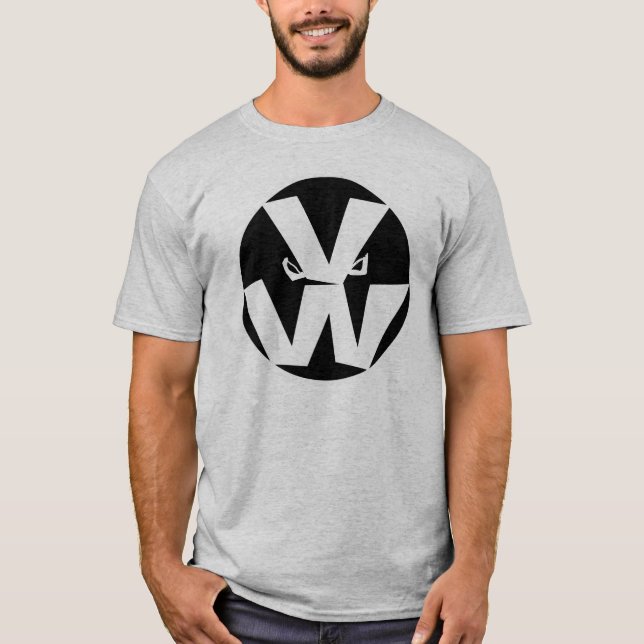 Camiseta La verdura guerrea logotipo en gris (Anverso)