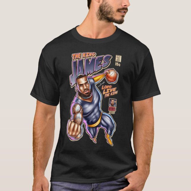 Camiseta La versión en negro del Rey James (Anverso)