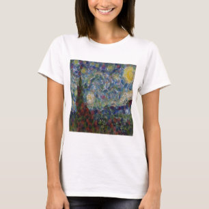 Camiseta La víbora Bella Artes estrellada de la noche de lo