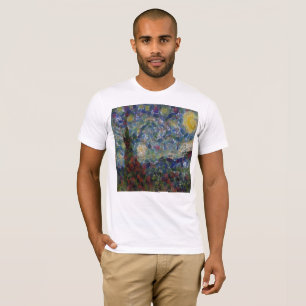 Camiseta La víbora Bella Artes estrellada de la noche de lo