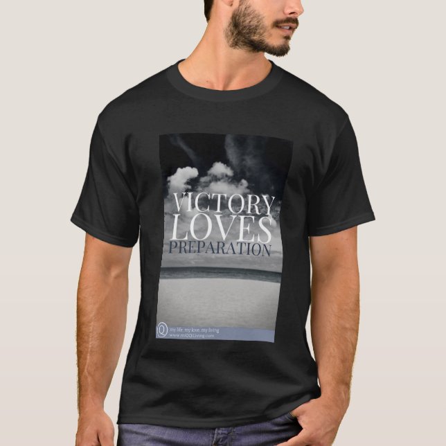 Camiseta La victoria ama la preparación (Anverso)