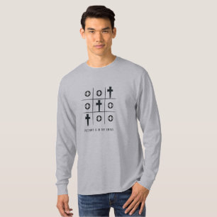 Camiseta La victoria es cristiana en la cruz tic tac toe