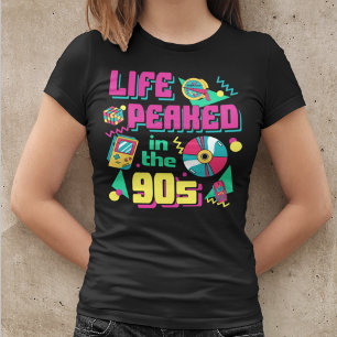 Camiseta La vida alcanzó su punto más alto en el retro rosa